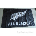 Drapeau All blacks bannière All blacks 90X150CM taille 100% polyester